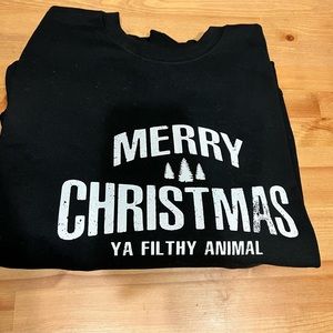 Merry Christmas ya filthy animal crewneck sweatshirt.